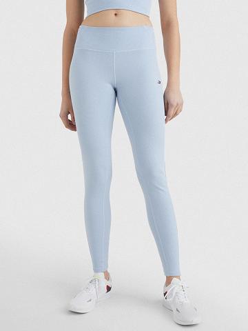 Női Tommy Hilfiger High-Derekú Ribbed Mesh Legging Kék | HU 226XYU